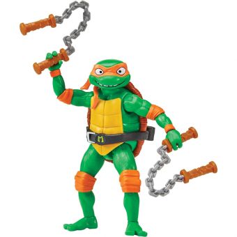 Turtles Mutant Mayhem Figur m/ tilbehør 12cm - Michelangelo