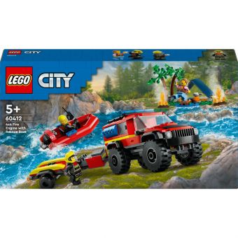 LEGO City - Firehjulsdrevet brannbil med redningsbåt 60412