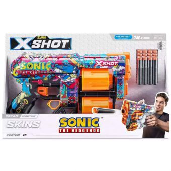 X-Shot Skins Dread Sonic Blaster m/ 12 skumpiler - Robotnik