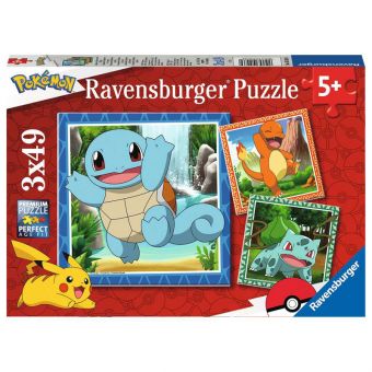 Ravensburger Puslespill 3x49 Brikker - Pokémon