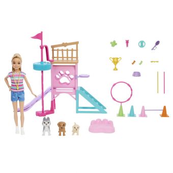Barbie Stacie Lekesett m/ dukke og tilbehør - Valpelekeplass