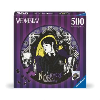 Ravensburger Puslespill 500 Brikker - Wednesday: Nevermore Academy