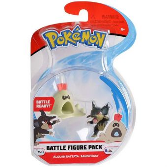 Pokémon Battle Figursett - Alolan Rattata og Sandygast