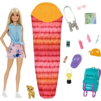 Barbie It Takes Two Camping dukke med tilbehør - Malibu