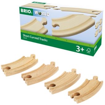 BRIO World Små Skinner 4-Pakning - Buet 33337