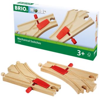 BRIO World Sporveksel med pens buede  2 pakning 33344