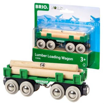 BRIO World - Tømmervogn med tømmer 33696