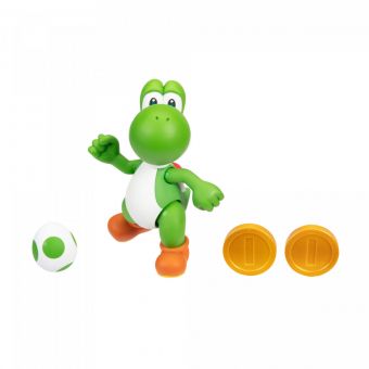 Nintendo Super Mario figur 10 cm med tilbehør - Yoshi med grønt egg