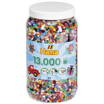 Hama Midi 13000 perler i boks - Mix 68