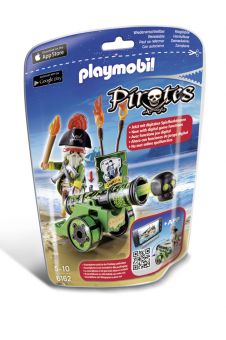 Playmobil Pirates - Piratkaptein med Grønn Kanon 6162
