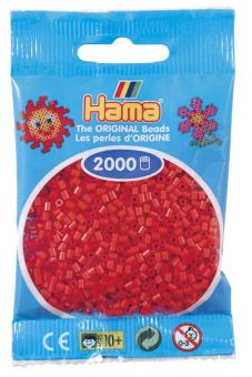 Hama Mini 2000 Perler - Rød 05