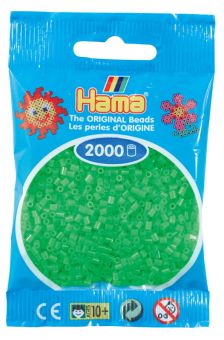 Hama Mini 2000 perler Fluorescent Grønn 42