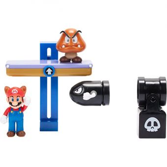 Nintendo Super Mario lekesett med 6 cm figurer - Switchback Hill Dioramaset