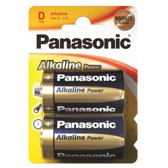 Panasonic D batterier 2 stk (LR20)