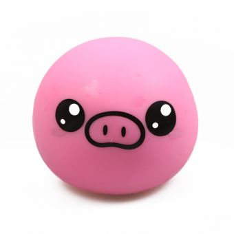 Stor Stressball Animal Face - Rosa