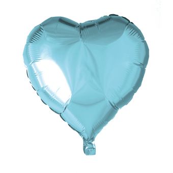 Folie Ballong 46 cm - Blått Hjerte