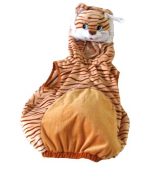 Tiger kostyme halvdrakt i plysj 1-2 år (80-92 cm)