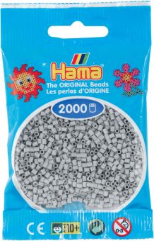 Hama Mini 2000 perler Lys Grå 70