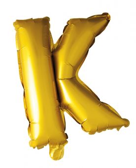 Folie ballong Gull 41 cm -  Bokstaven K