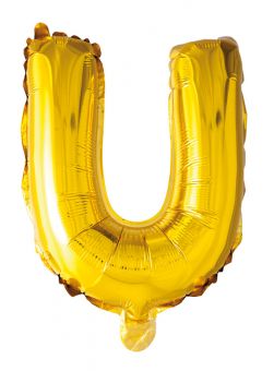 Folie ballong Gull 41cm- Bokstaven U