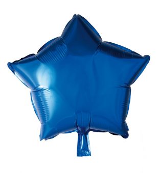 Folie ballong Blå 46 cm - Stjerne