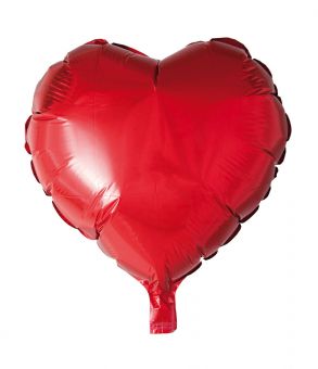 Folie ballong Rød 46 cm - Hjerte