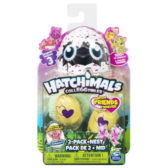 Hatchimals Colleggtibles Sesong 3 - 2 pakning + rede