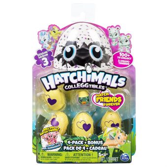 Hatchimals Colleggtibles Sesong 3 - 4 pakning + Bonus