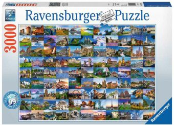 Ravensburger Puslespill 3000 Brikker - 99 beautiful places Europe