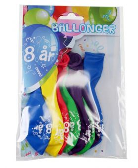 8 ballonger- 8 år