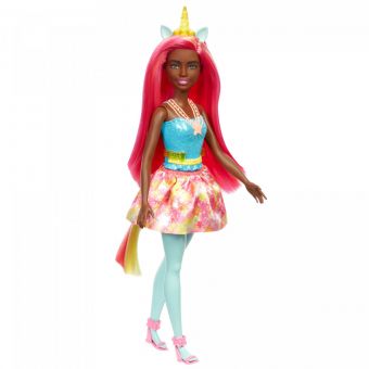 Barbie Dreamtopia Dukke - Enhjørning m/gult horn