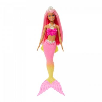 Barbie Dreamtopia Dukke - Havfrue m/rosa og gul ombre hale