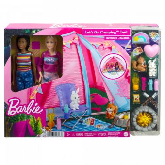 Barbie Camping Telt m/ dukker - Brooklyn og Malibu  