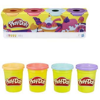Play-Doh Lekeleire 4-pakning - Pastell Farger