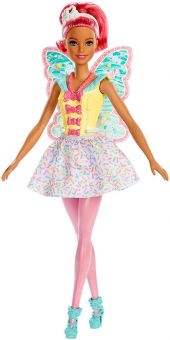Barbie Dreamtopia Fairy - Rødt hår med hvit tiara