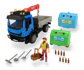 Dickie Toys Playlife - Søppelbil lekesett med containere