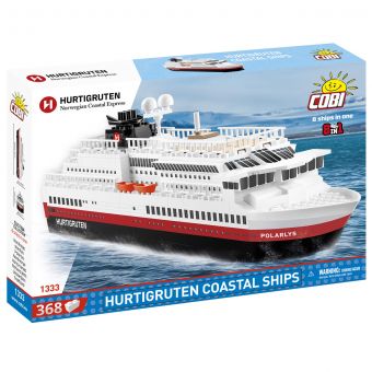 Cobi Hurtigruten Byggesett 368 Deler - Hurtigruten Coastal Ships "8-i-1"