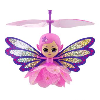 Silverlit Fairy Wings flyvende fe - Lilla og rosa