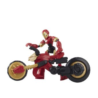 Marvel Avengers Bend and Flex figur 15 cm - Iron Man med motorsykkel