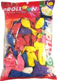 Fargerike ballonger 100 stk