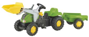 Rolly Toys RollyKid-x Traktor med skuff og henger - Grønn