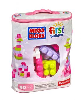 Mega Blocks Byggeklosser 60 stk - Rosa