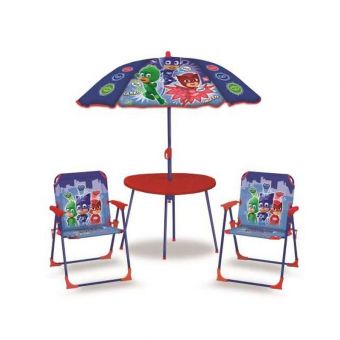 PJ Masks Hagemøbler med 2 stoler, bord og parasol
