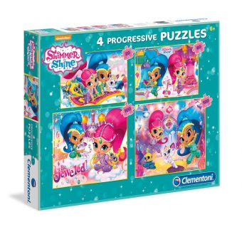 Clementoni Puslespill - Shimmer and Shine 4-i-1