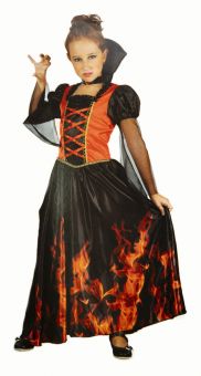 Flamme Vampyr kostyme 4-6 år (110-120 cm)