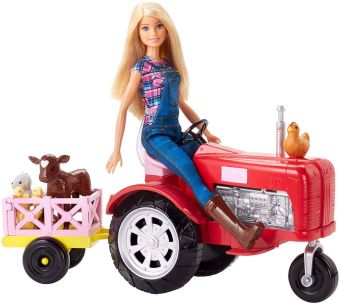 Barbie På bondegården med dukke og traktor