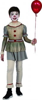 Skummel klovn  kostyme 7-8 år (120-130 cm)