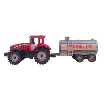Traktor m/ tank - Rød