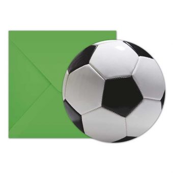 Fotball Invitasjoner med konvolutt 6 stk