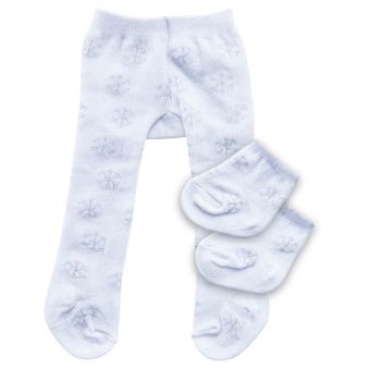 Heless Dukkeklær 28-35 cm - Hvit Strømpebukse og sokker